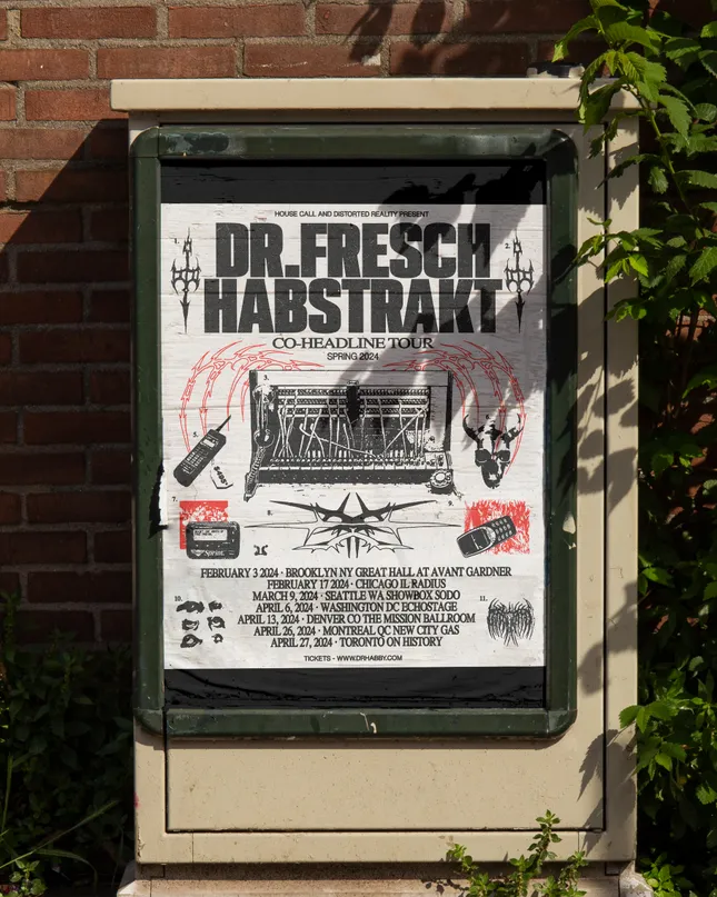 Tour poster + city variant for Habstrakt
