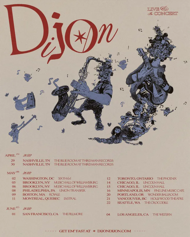 Dijon - 2022 Tour Poster