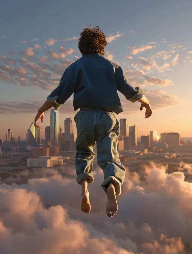 Running Through the Sky | Dallas at Golden Hour