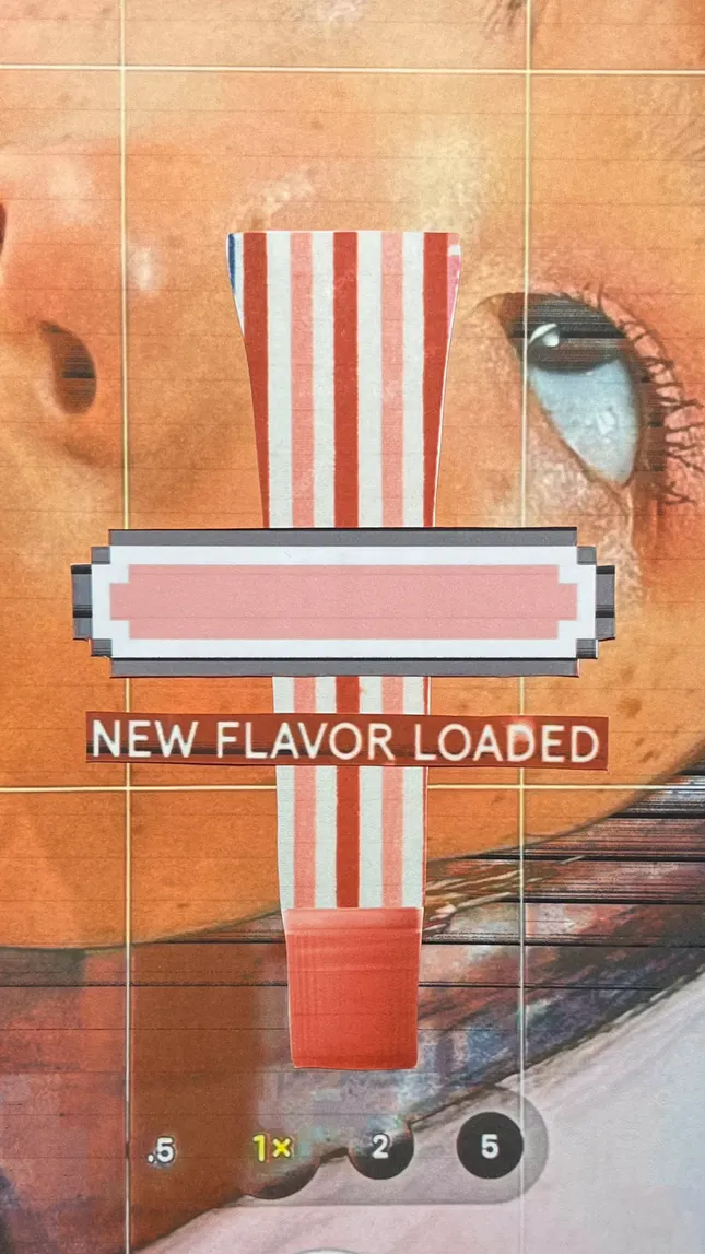 Mixed media collage for Glossier
