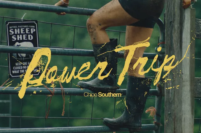 POWER TRIP titlecard design for Chloe Southern