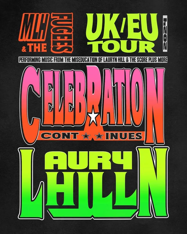 Merchandise design for Lauryn Hill's UK/US Tour, 2024.