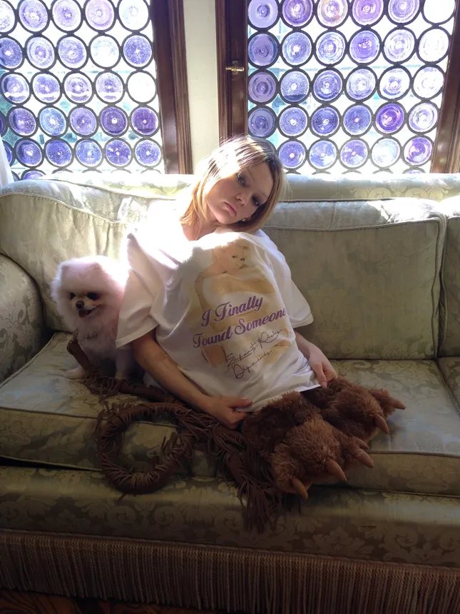 GIRL AND A STRAY DOG