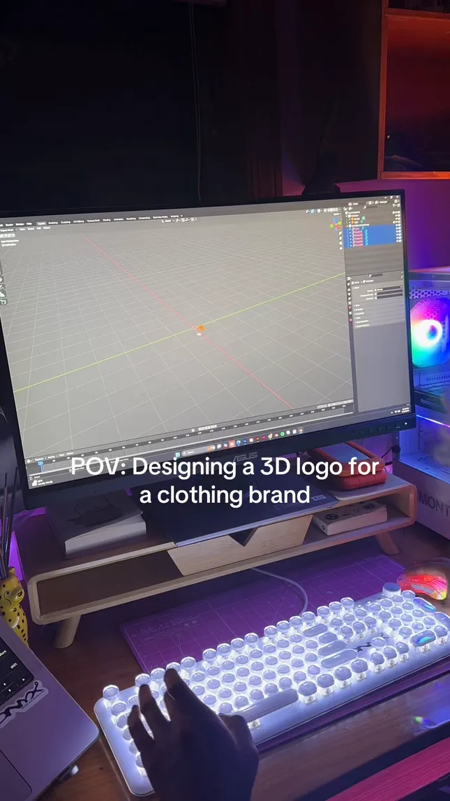 Designing a 3D Logo for a Denim Brand in Blender