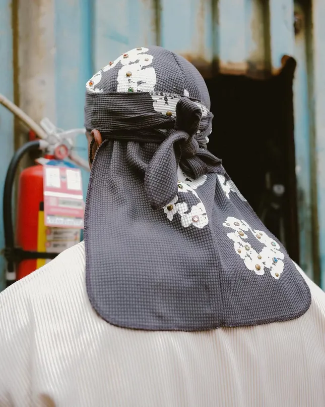 RHINESTONE COTTON WREATH | DENIM TEARS