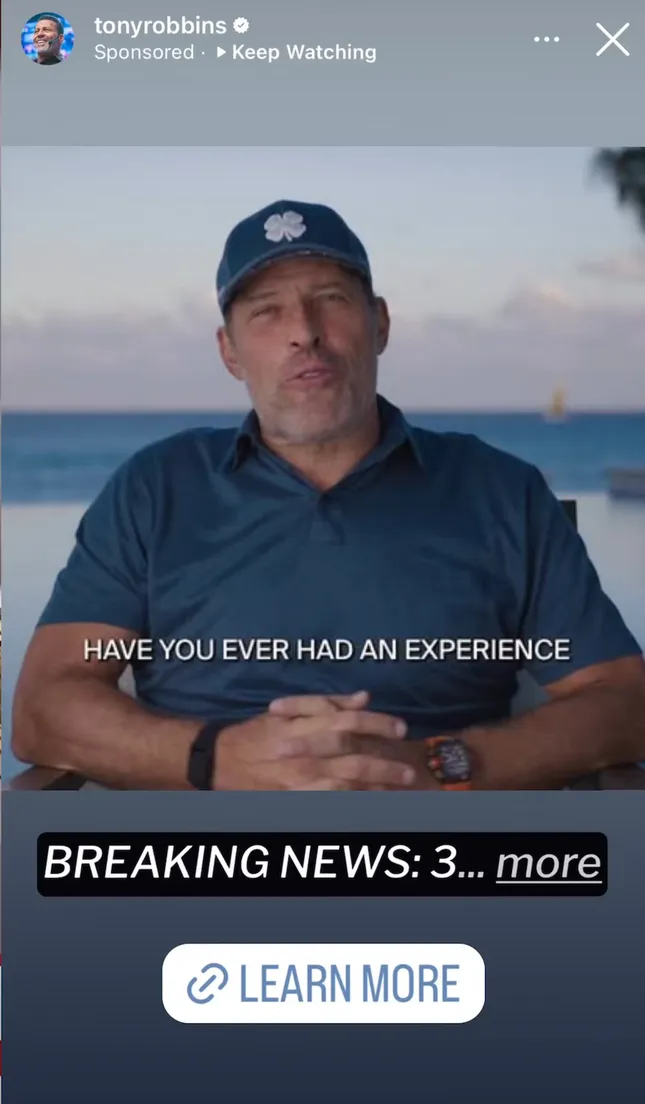 Tony Robbins Ad