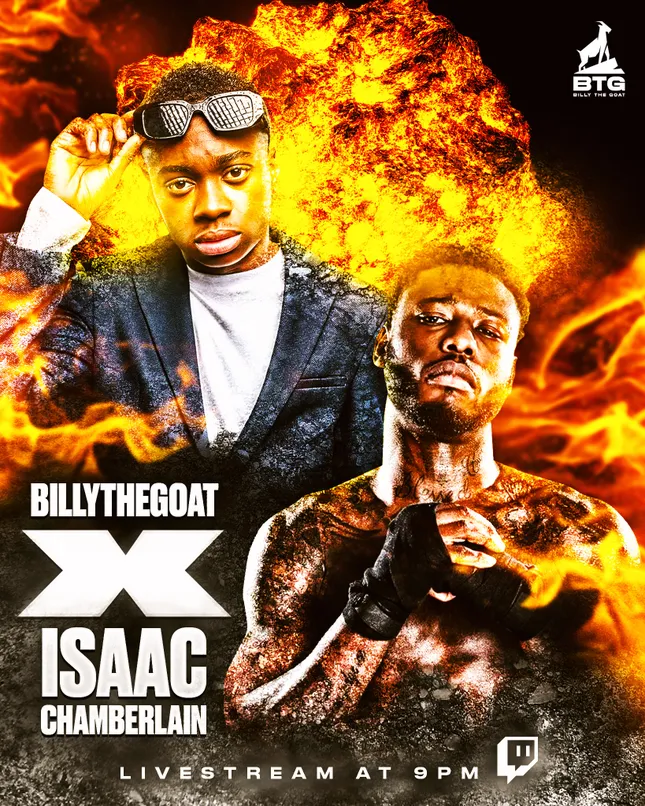 Billythegoat x Isaac Chamberlain - Twitch Livestream Flyer Design