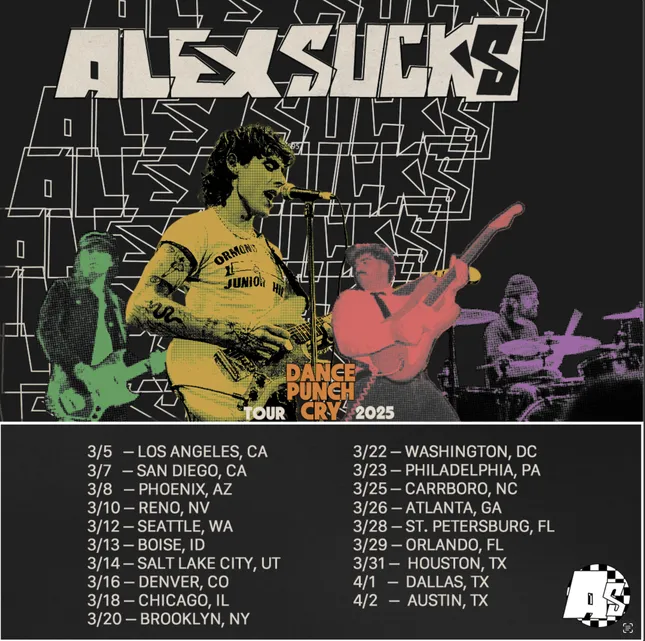 Alexsucks Winter 2025 Tour Poster Design