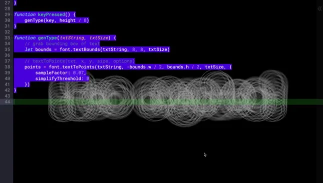 P5.js experimental type