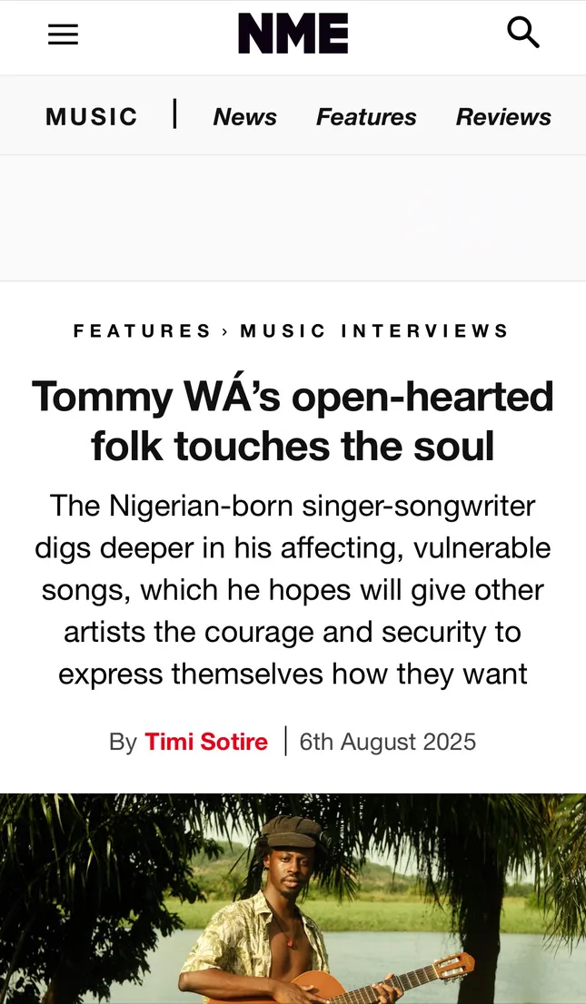 Tommy WÁ x NME