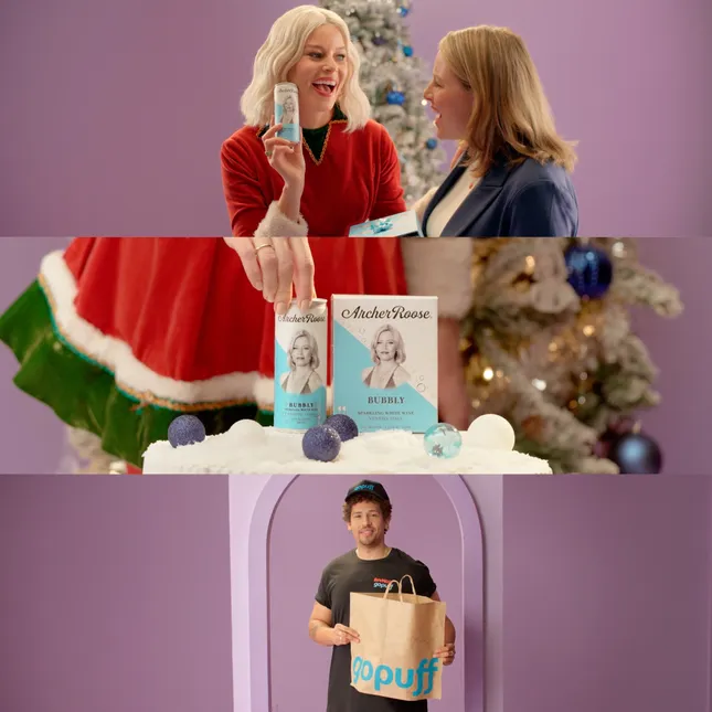 Holiday commercial for @archerroosewines & @gopuff