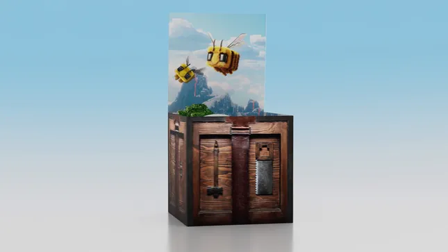 A Minecraft Movie: Special Edition Crafting Table Package Animation