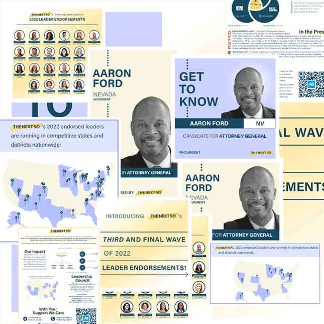 The Next 50's 2022 Leader Endorsements Social Media Campaign