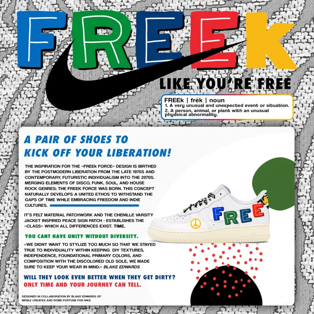 NIKE + ROME FORTUNE - “FREEk” Product - Creative Direction /  Teaser & 3D Animation