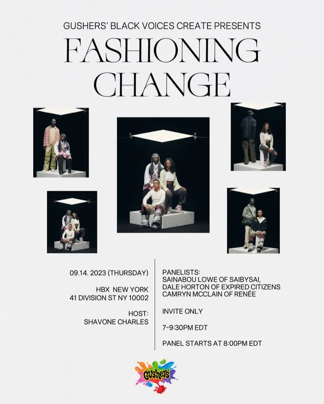 Fashioning Change Gushers Event