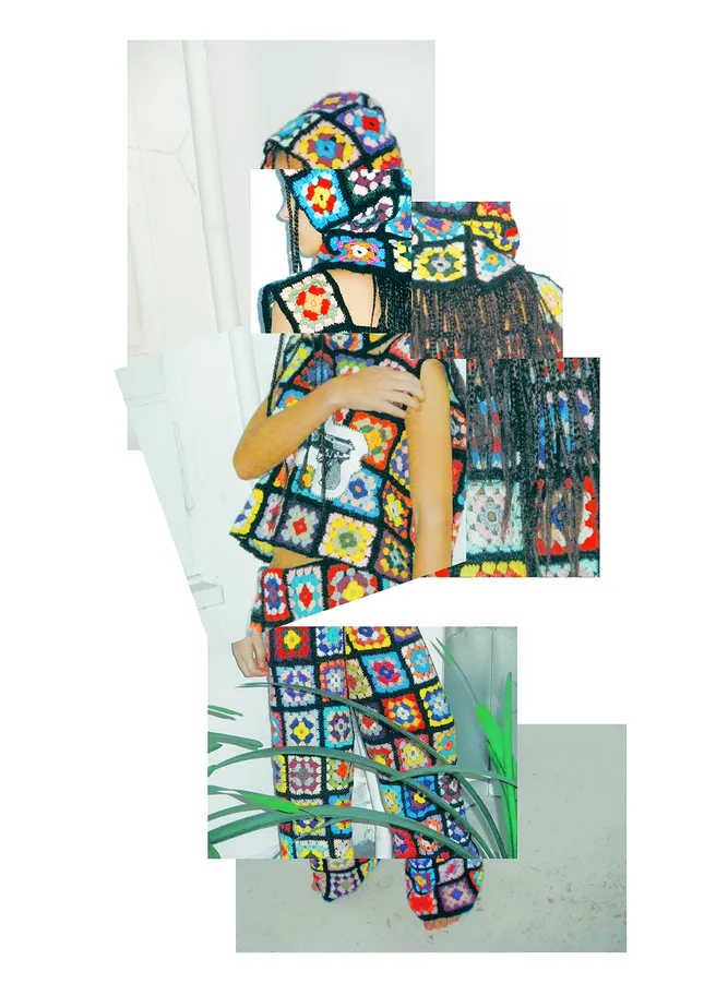 Graphics for the lookbook of clothing collection titled „I AM VICTIM OF ASSEMBLAGE”
