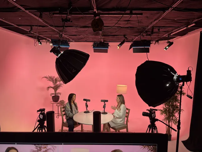Podcast at studio