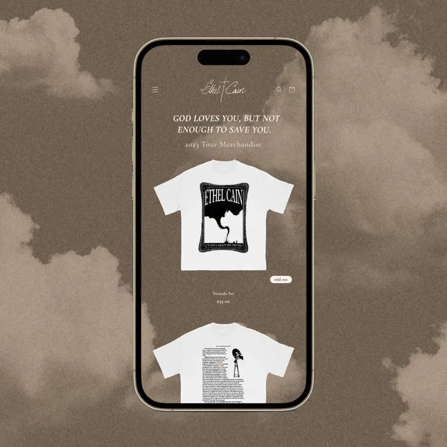 Ethel Cain — Shopify Site Design