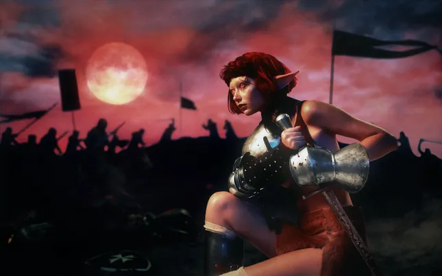 Our Ultimania_Sara Grace as Elven Skullhunter & Tree Witch