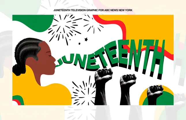 ABC News Juneteenth Banner Graphic Design
