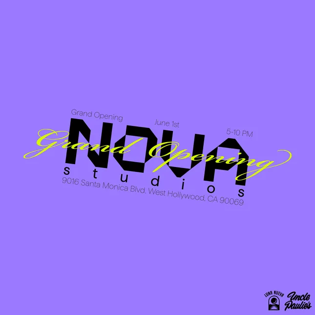 NOVA Studios Grand Opening Flyer
