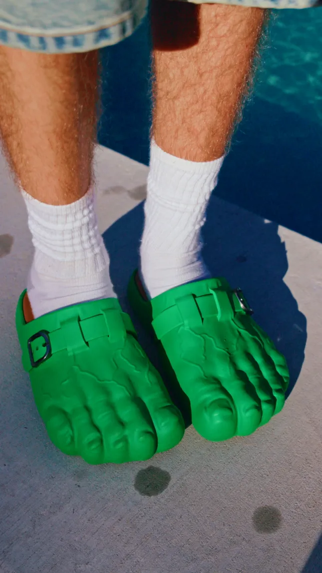 Bravest Studios “Green Foot Clogs”