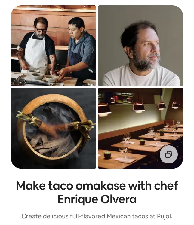 Enrique Olvera (Pujol) x Airbnb