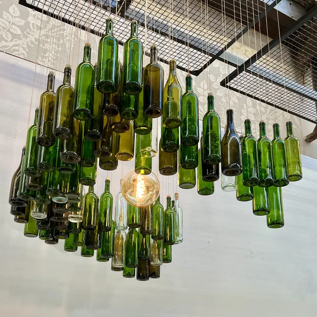 Wine Bottle Chandeliers