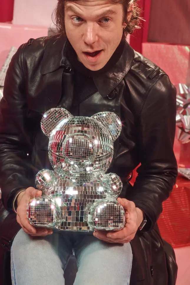 Teddy Bear Ball with Kacey Musgraves Disco Ball Teddy Bear prop build