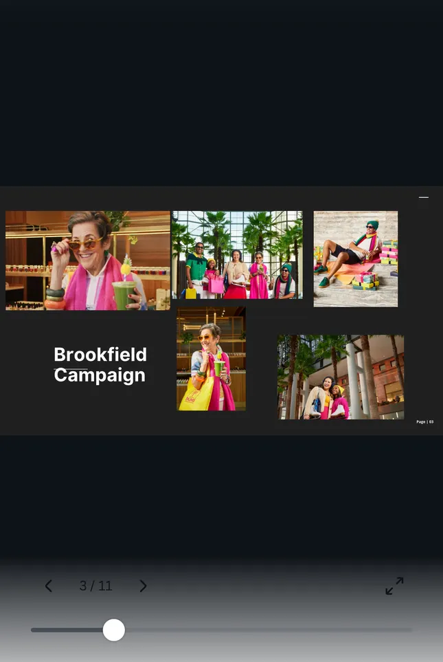 Brookfield Campaign (found slide 3 of portfolio)