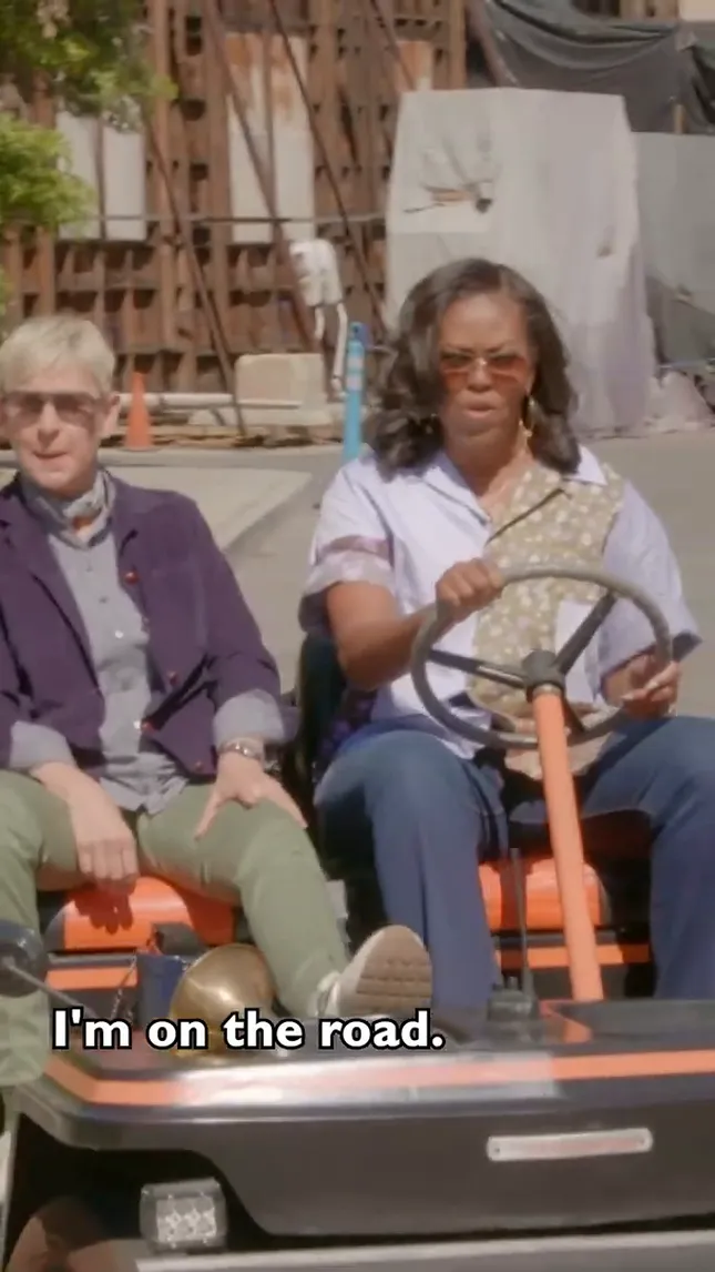Ellen & Michelle Obama Tour Warner Bros. (Social Media)