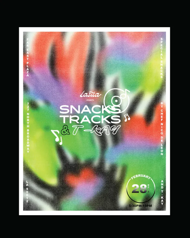 Flyer Design for Snacks & Trax Event