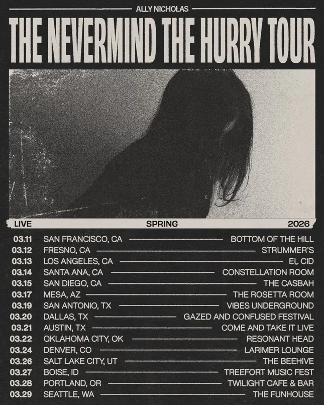Ally Nicholas Tour Flyer