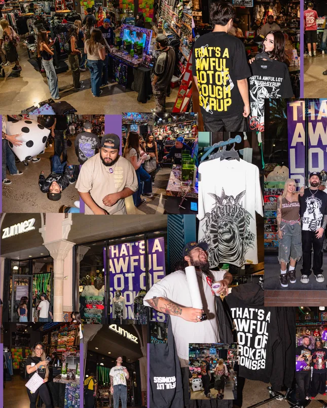 Zumiez X Broken Promises X Awful Lot Of Cough Syrup In-Store Collaboration Launch