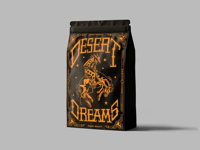 Packaging Design for Coffee Company Desert Dreams