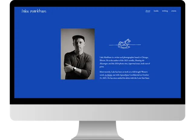 Lake Markham Author Portfolio Website