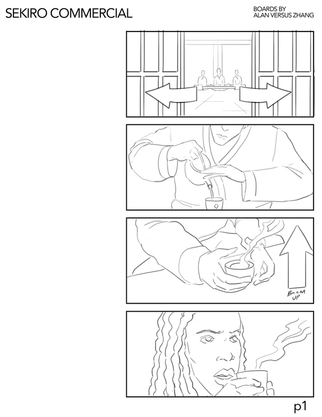 Sekiro x Kai Cenat Commercial Storyboard
