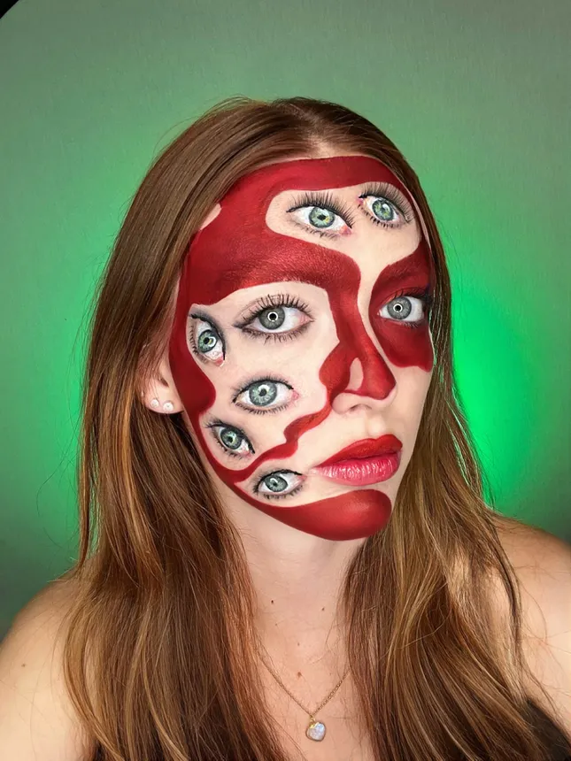 Eyeball creative makeup