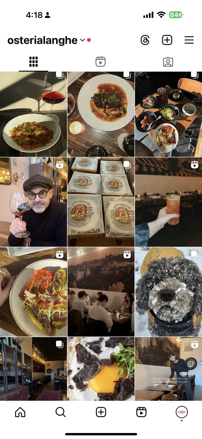 Osteria Lange Social Media Manager