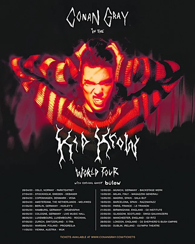 Conan Gray ‘Kid Krow’ World Tour