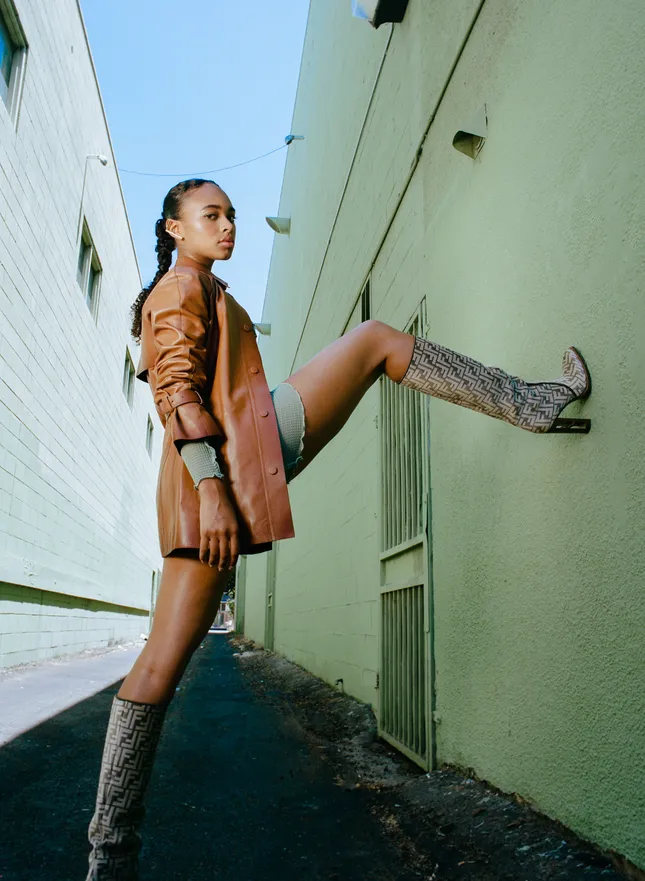 Chandler Kinney Flaunt Magazine x Fendi