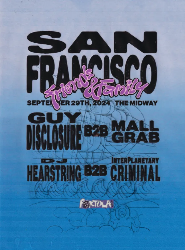 Disclosure: Friends & Family – The Midway, San Francisco Concert Poster