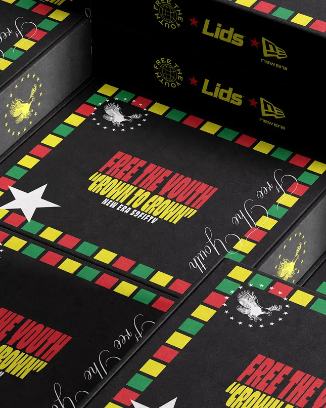 Free the Youth x Lids x new era packaging