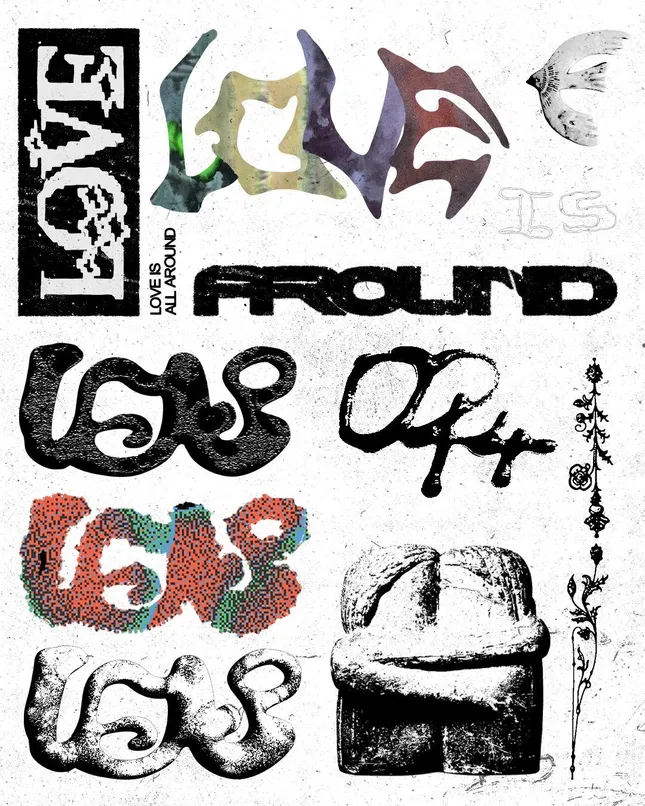 Valentines day graphics sheet