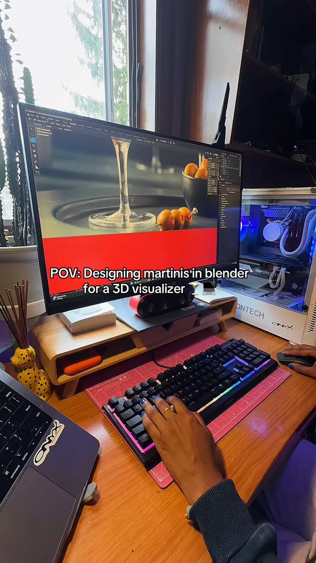 Modeling martinis in blender for 3D visualizer