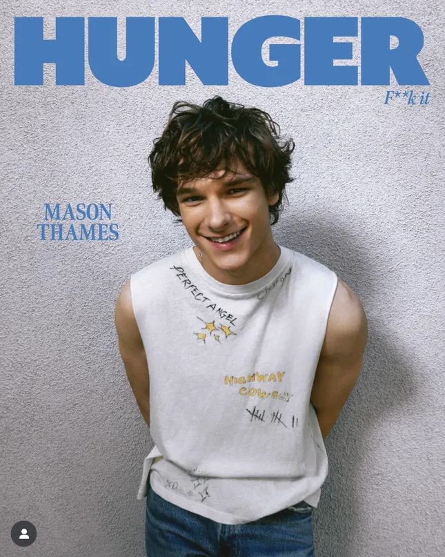 HUNGER MAGAZINE EDITORIAL COVER: Mason Thames by Sonali Ohrie