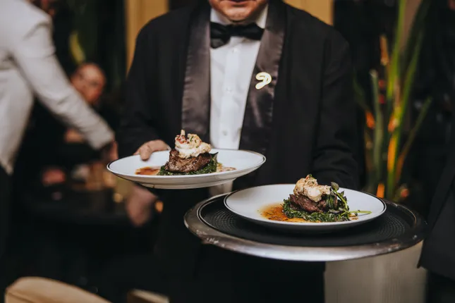 Captured the elegance and flavor of dining at Delilah Restaurant.
