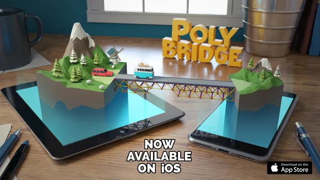 Poly Bridge videogame Advertising