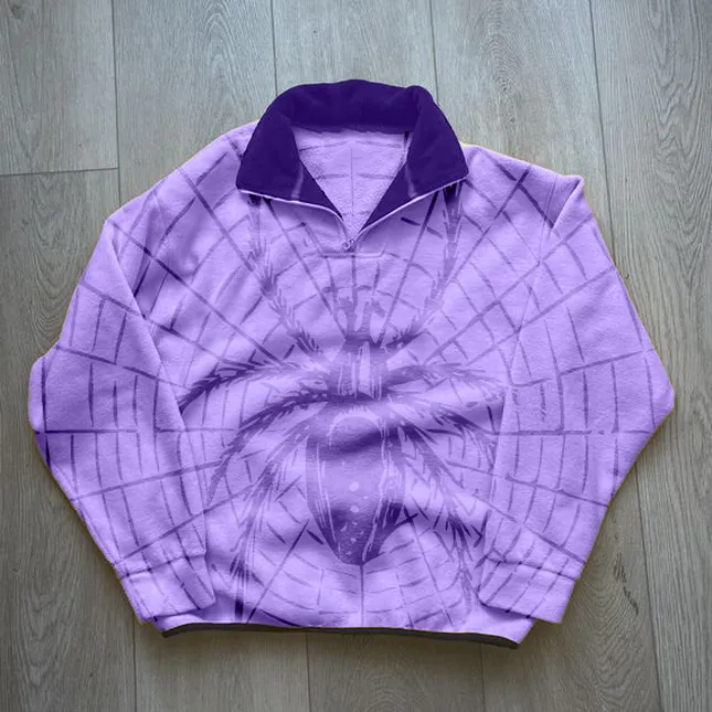 Purple All Over Print Sweater