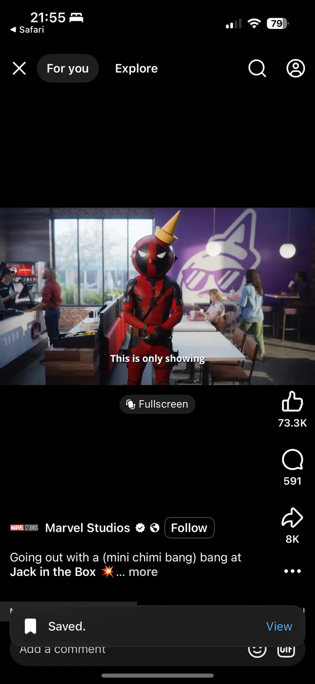 Wolverine/Deadpool x Jack in the Box Commercial